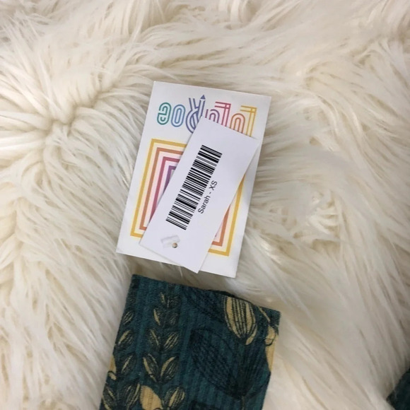 LuLaRoe Sarah Green Floral Duster Long Cardigan - Picture 3 of 4